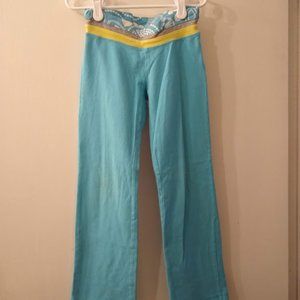 Old Navy teal yoga pants, girls S